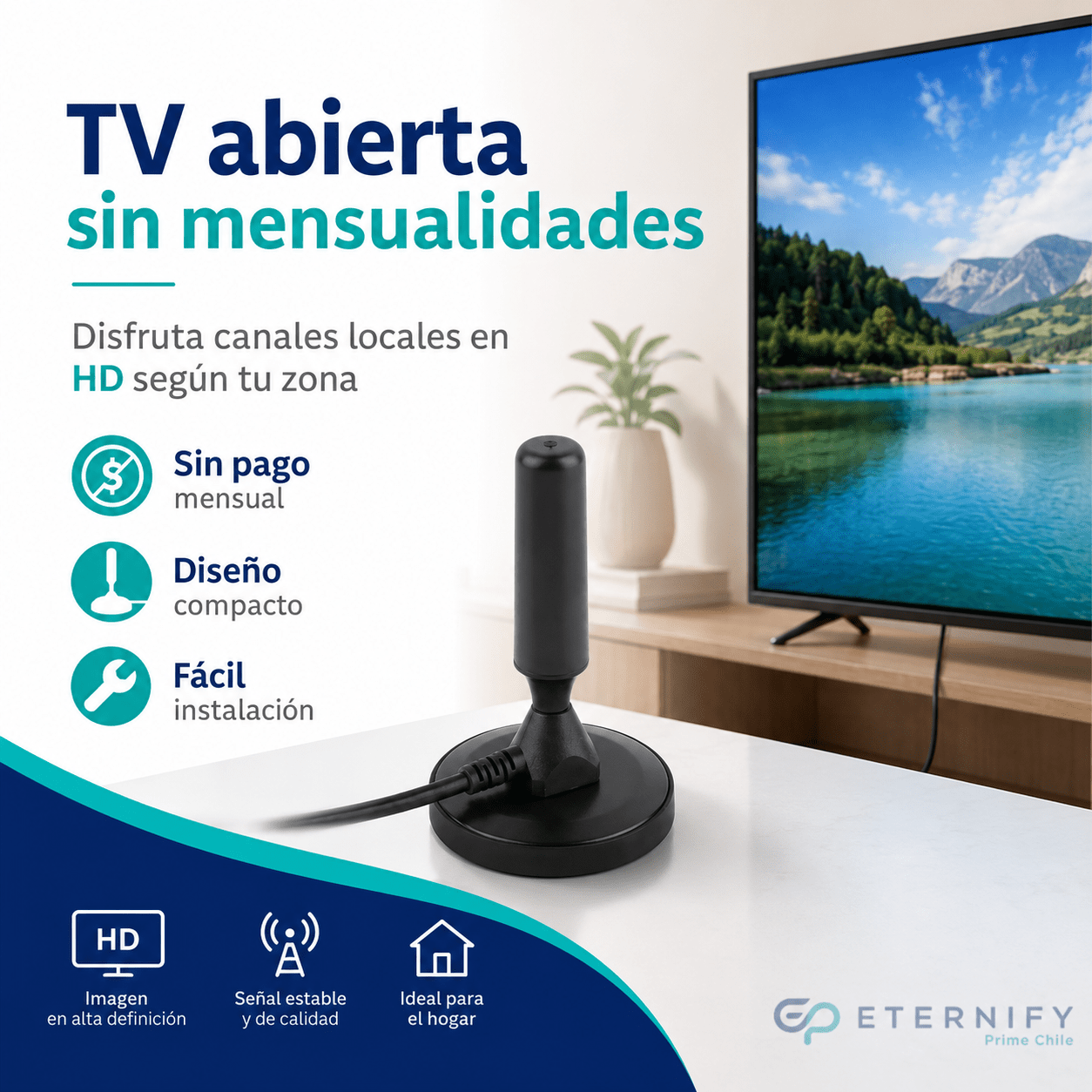 ANTENA TV DIGITAL HD - Eternify Prime Chile