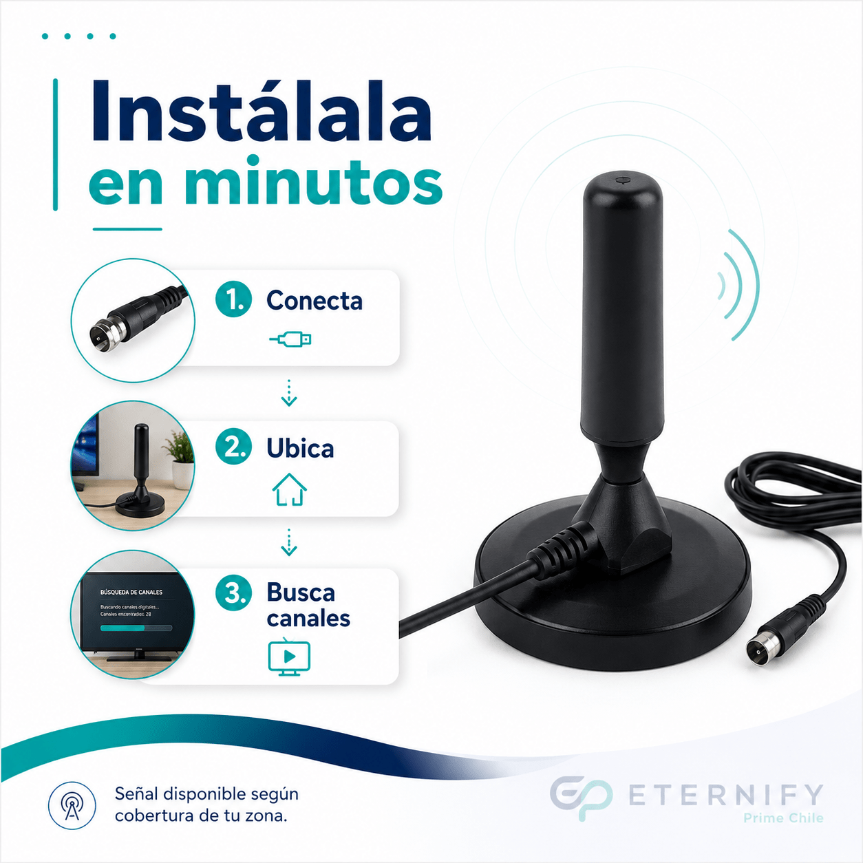 ANTENA TV DIGITAL HD - Eternify Prime Chile