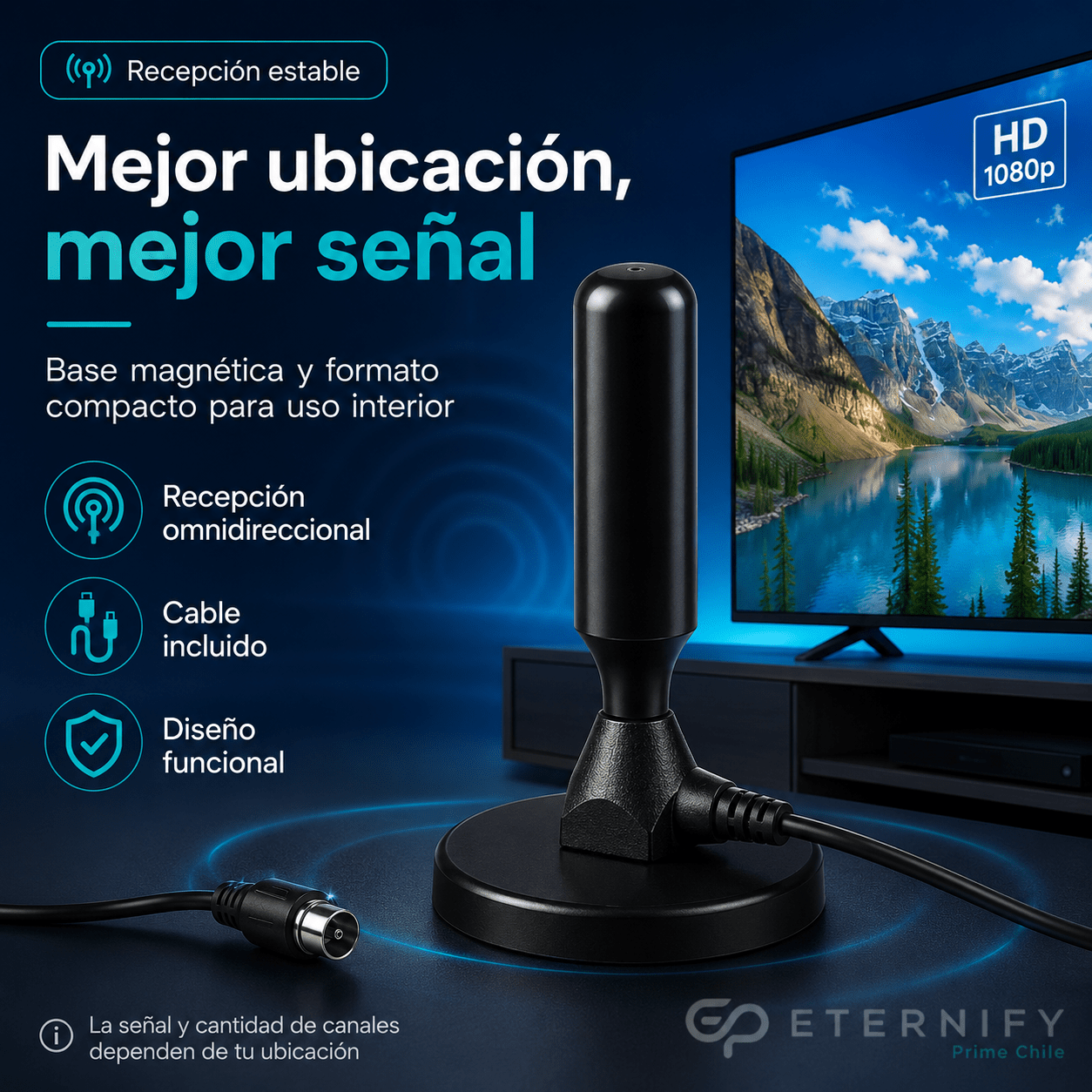 ANTENA TV DIGITAL HD - Eternify Prime Chile