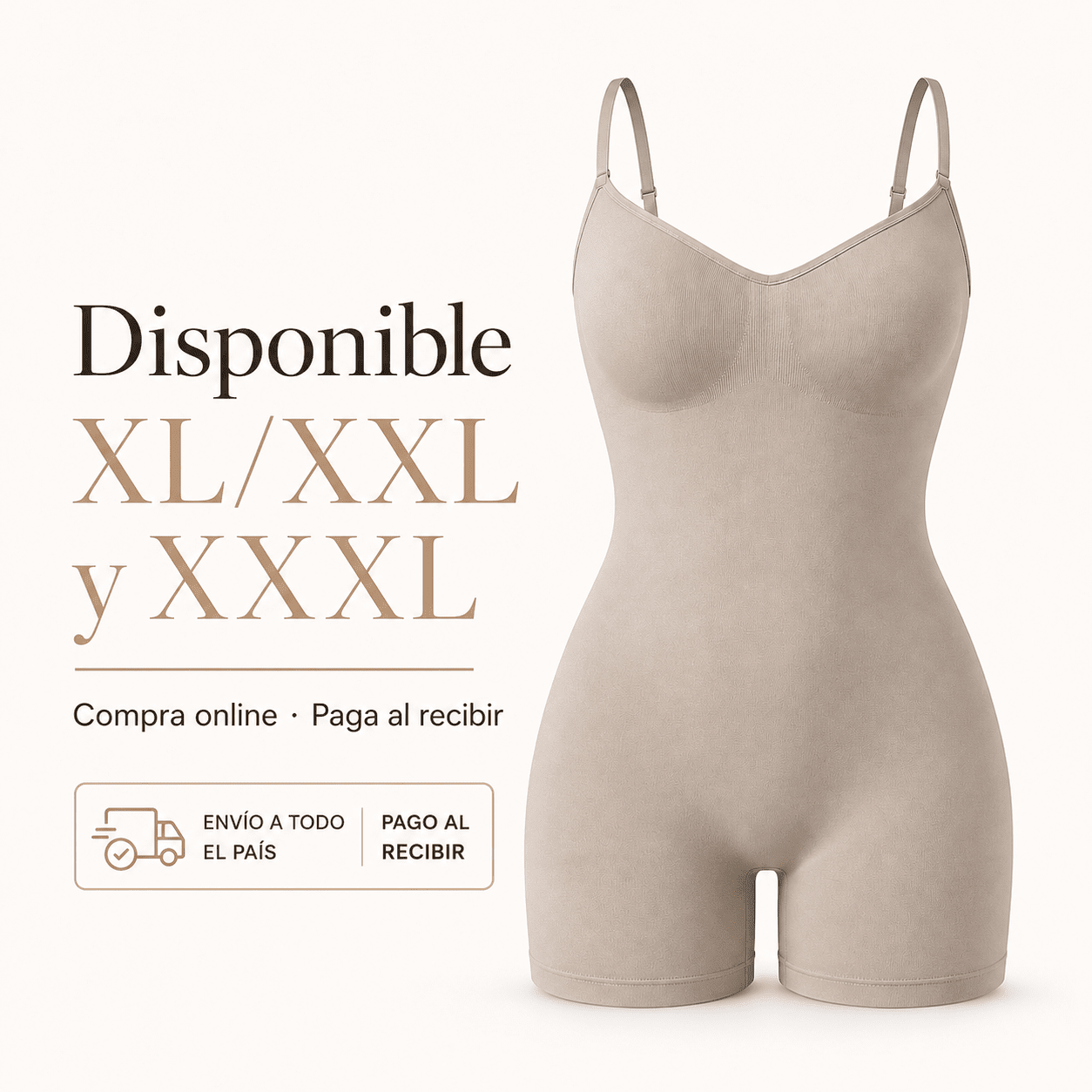Faja Body Entero Beige Invisible Bajo la Ropa - Eternify Prime Chile