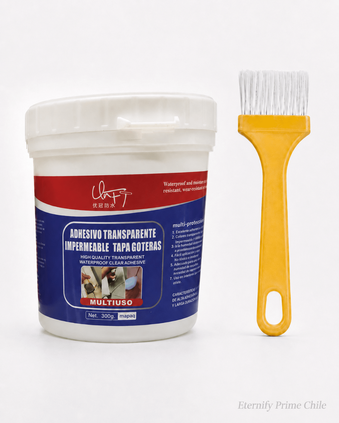 Sellador Transparente Impermeable para Grietas y Filtraciones 300g - Eternify Prime Chile
